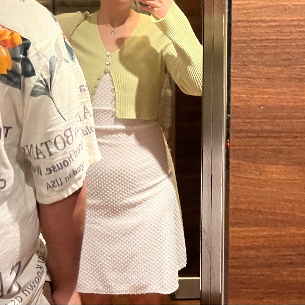 Olivia Rae White Textured Sundress | Size S